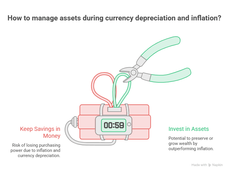 Owning Assets When Currency Depreciates and Inflation Accelerates